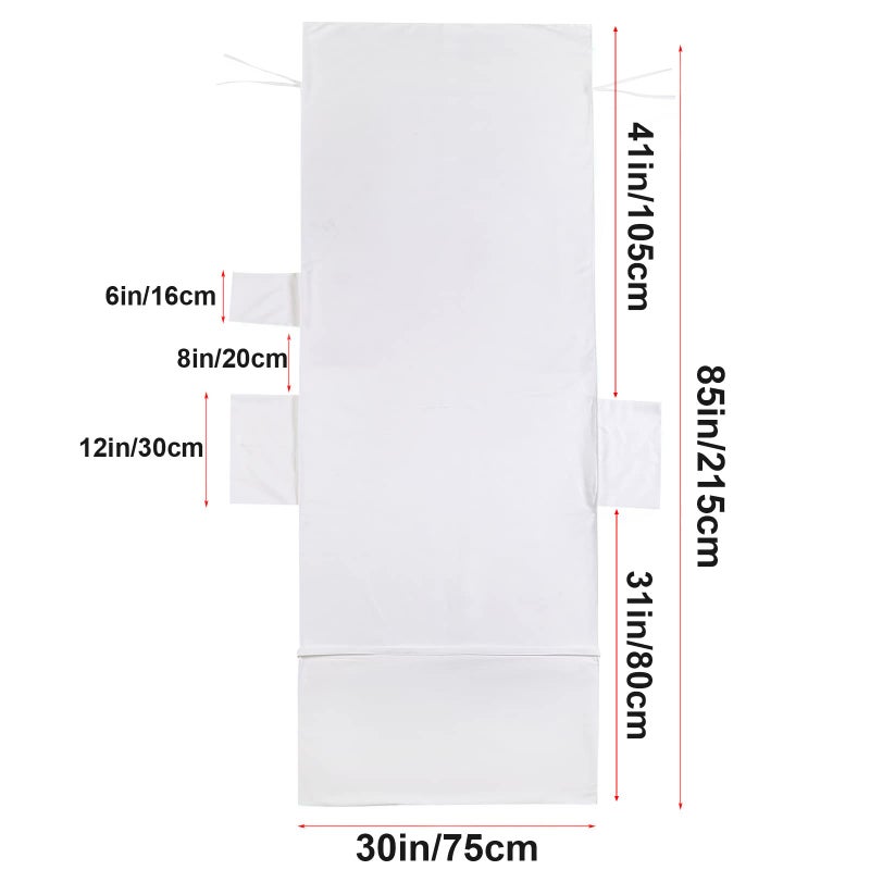 VOCOOL Beach Chair Cover Chaise Lounge Chair Towel Cover with Side Pockets  Lounge Chair Mate for Swimming Pool  Sun Lounger  Hotel  Vacation (White) - Image 4
